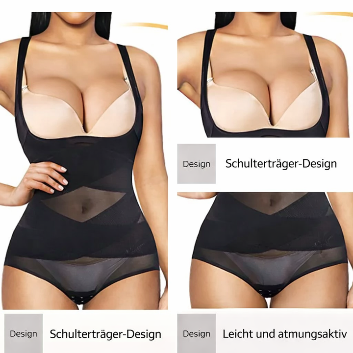Figurformender Damen Shapewear Body, nahtlos, der Rücken und Bauch glättet für eine definierte Silhouette.