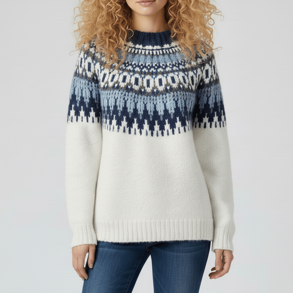 Zeitloser Damen Nordischer Winterpullover "Audrey" – ein warmer Klassiker für jede Dame.