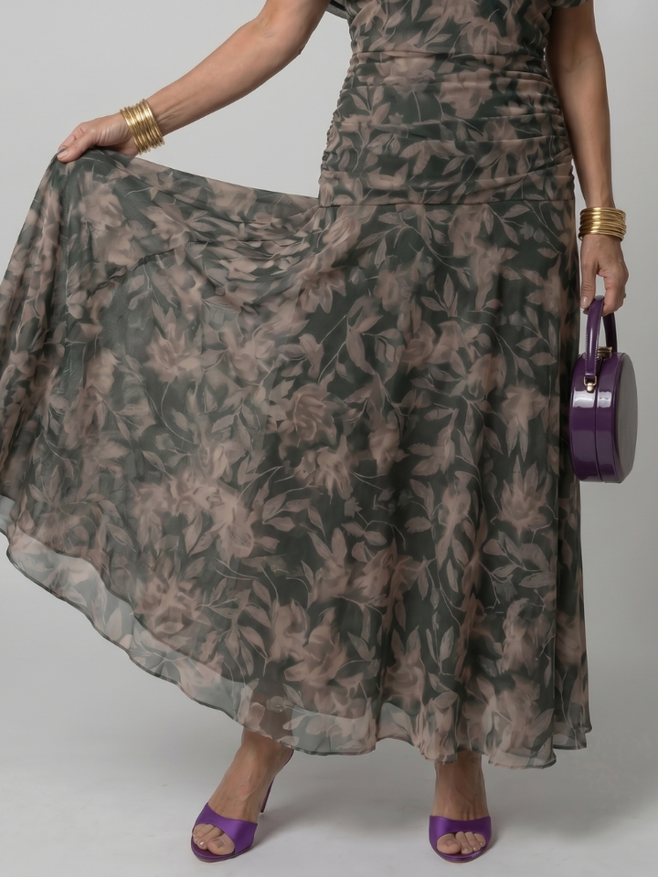 Stylisches Partykleid für Damen, schulterfrei und knielang, perfekt für eine feminine Ausstrahlung.