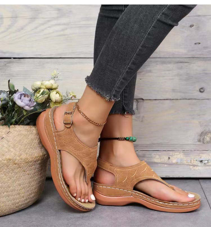 Leichte Damen Orthopädische Flip-Flops mit ergonomischer Fußgewölbestütze, bieten optimalen Komfort als Damenschuhe.