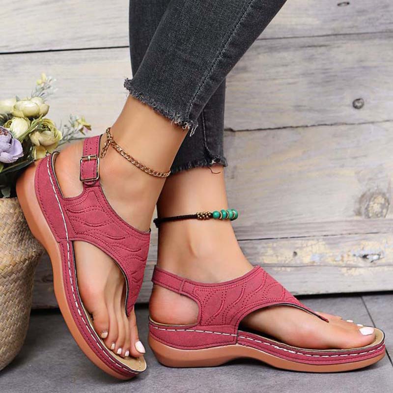 Moderne Damen Orthopädische Sandalen mit integrierter Fußgewölbestütze, bequeme Flip-Flops für den Sommer.