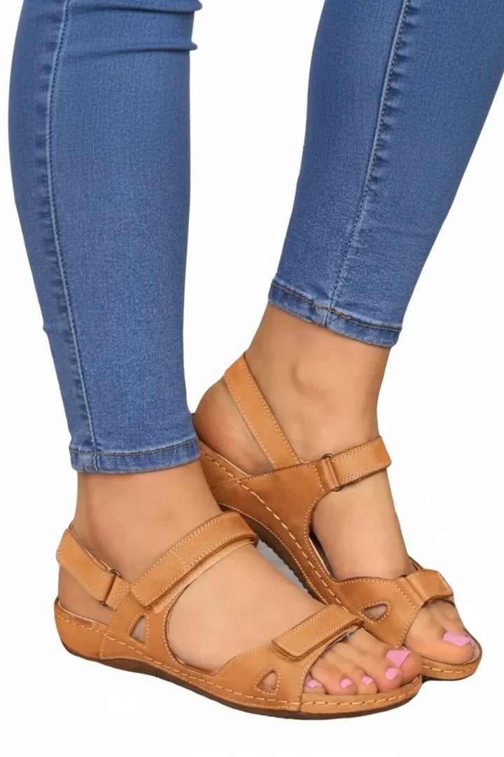 Damen Sandalen Mia mit stabiler Fußgewölbestütze; orthopädische Bequemschuhe für optimalen Halt.
