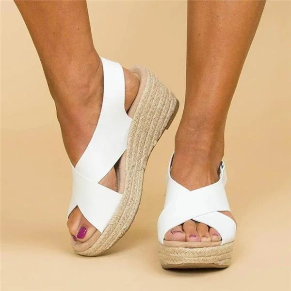 Gesundheit & Stil: Orthopädische Damen Keilabsatz-Espadrilles, bequeme Schuhe für jeden Tag.