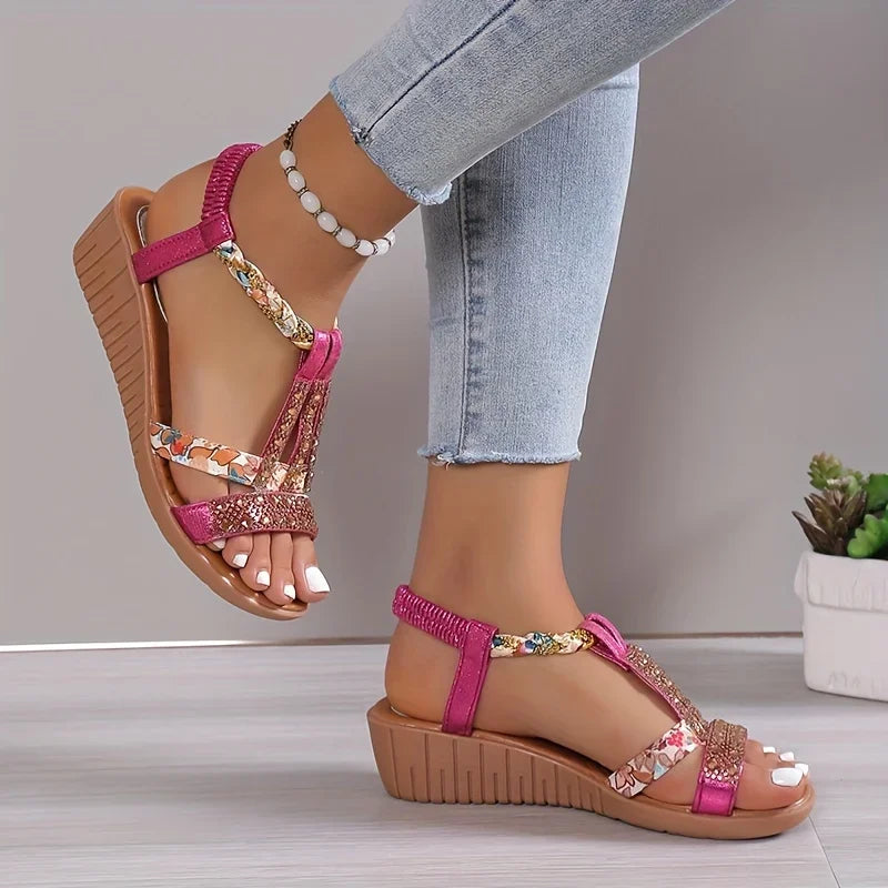 Damen Orthopädische Keilsandalen "Marla" für optimalen Komfort und Fußgesundheit im Sommer.