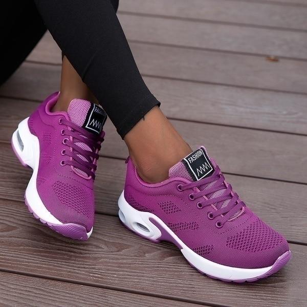 Sportliche Damen Plateau Laufschuhe mit orthopädischem Design, ideal für Fitness, Laufen & Freizeit.