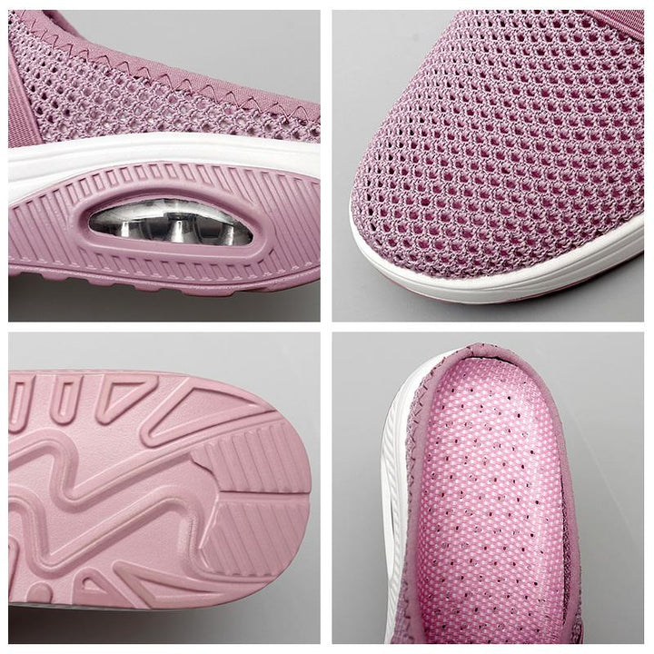 Damen Luftkissen Schuhe, leicht und atmungsaktiv, mit Fokus auf Fußgesundheit und Komfort.