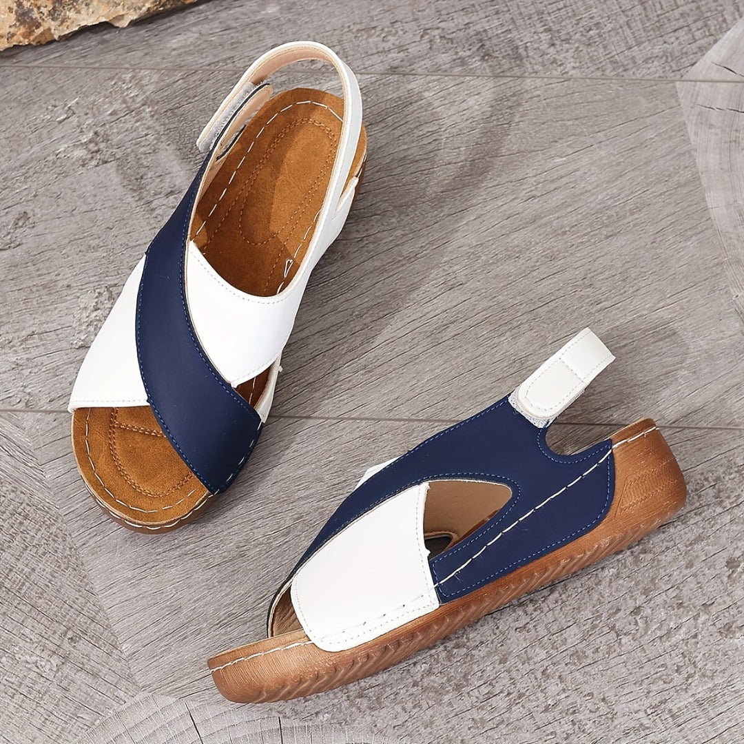 Rutschfeste Damen Sommerschuhe: Orthopädische Sandalen mit Komfort-Fußbett.
