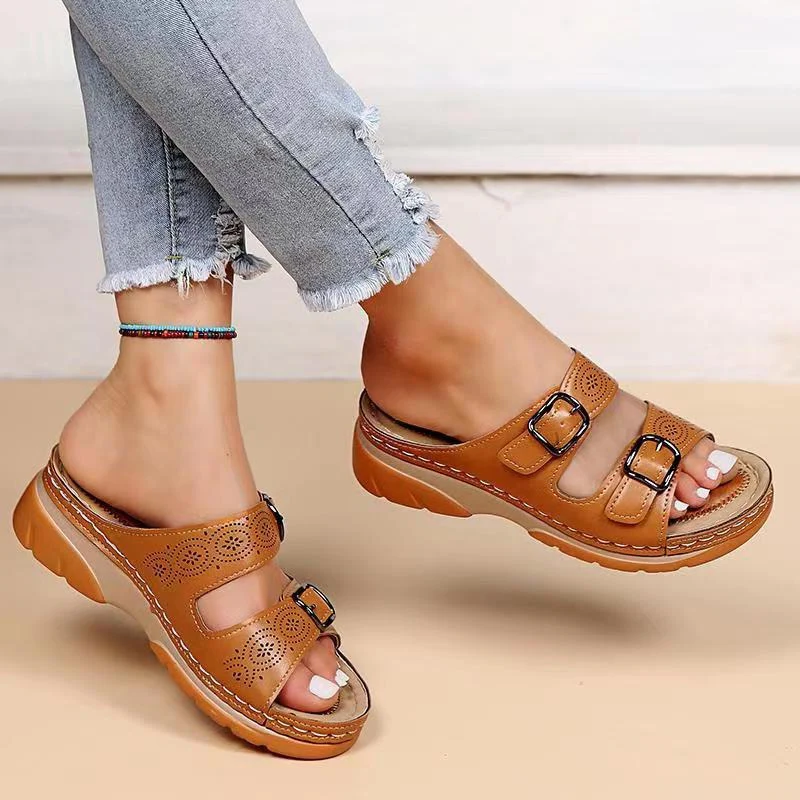 Damen orthopädische Sandalen für schmerzfreie Schritte, mit Fußgewölbe-Unterstützung und Gelenkschonung.