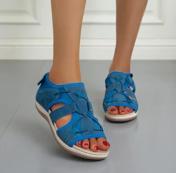 Die perfekten Alltagsschuhe: Damen Komfort-Sandalen mit orthopädischem Fußbett.