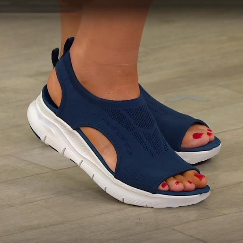 Rutschfeste Damen Sommersandalen mit Memoryfoam-Dämpfung für maximalen Komfort und Fußgesundheit.