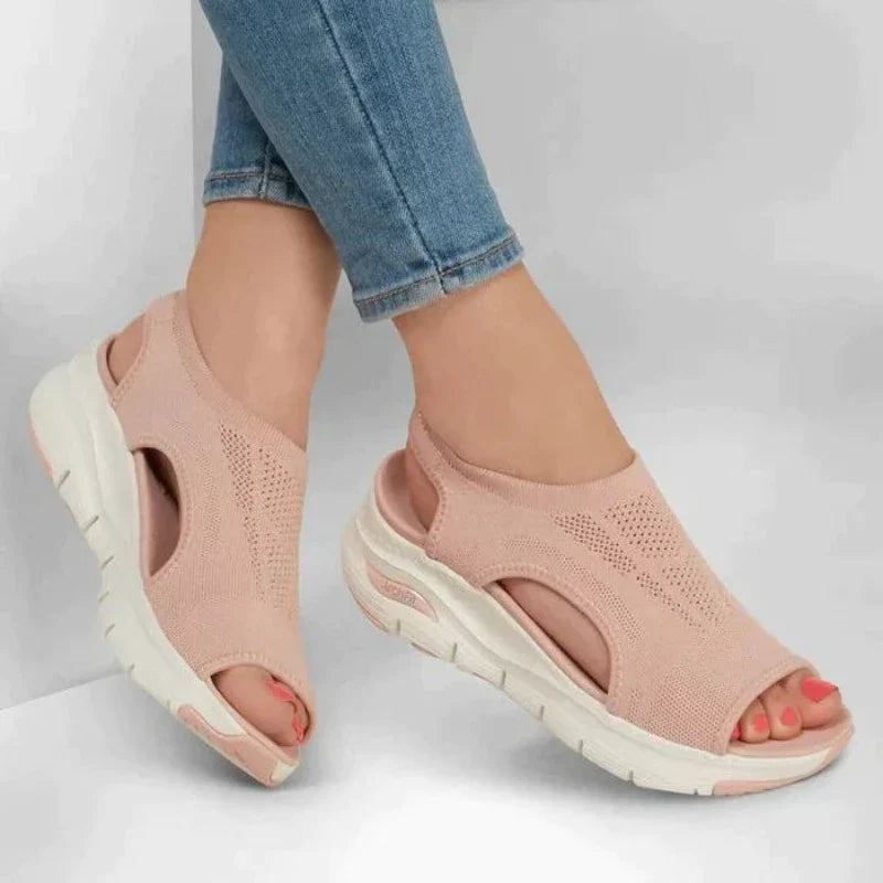 Weiche Damen Komfortschuhe: Orthopädische Sandalen mit gedämpfter Sohle für Entspannung & Haltung.