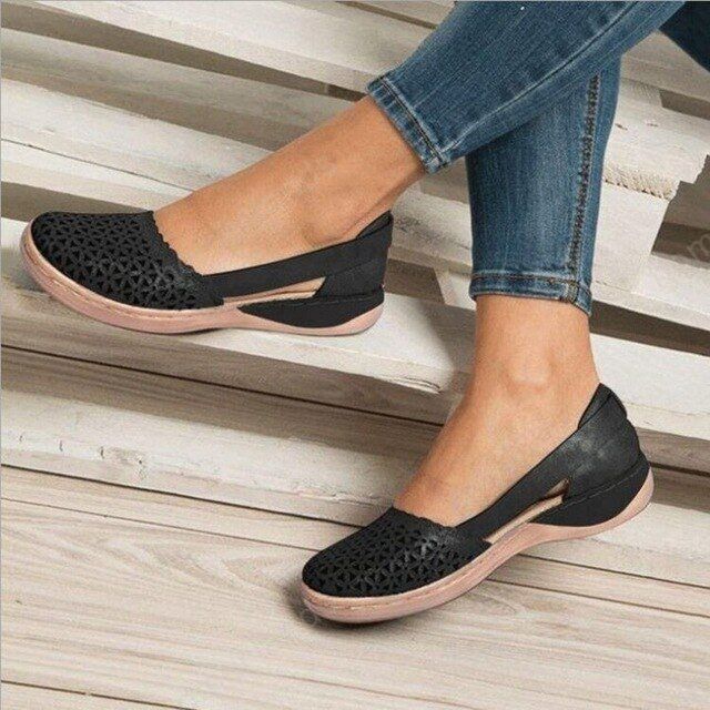 Komfortable Sommersandalen für Damen mit orthopädischem 3-Bogen-Fußbett; Freizeitsandalen.