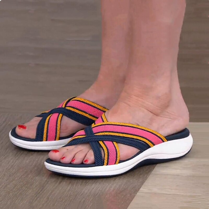 Damen orthopädische Sandalen mit Memory Foam für maximalen Komfort und verbesserte Haltung im Alltag.