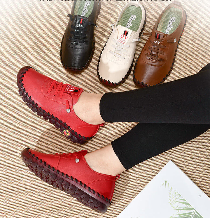 Hochwertige, bequeme Damen Slipper Elena. Orthopädische Unterstützung für gesunde und fitte Füße.
