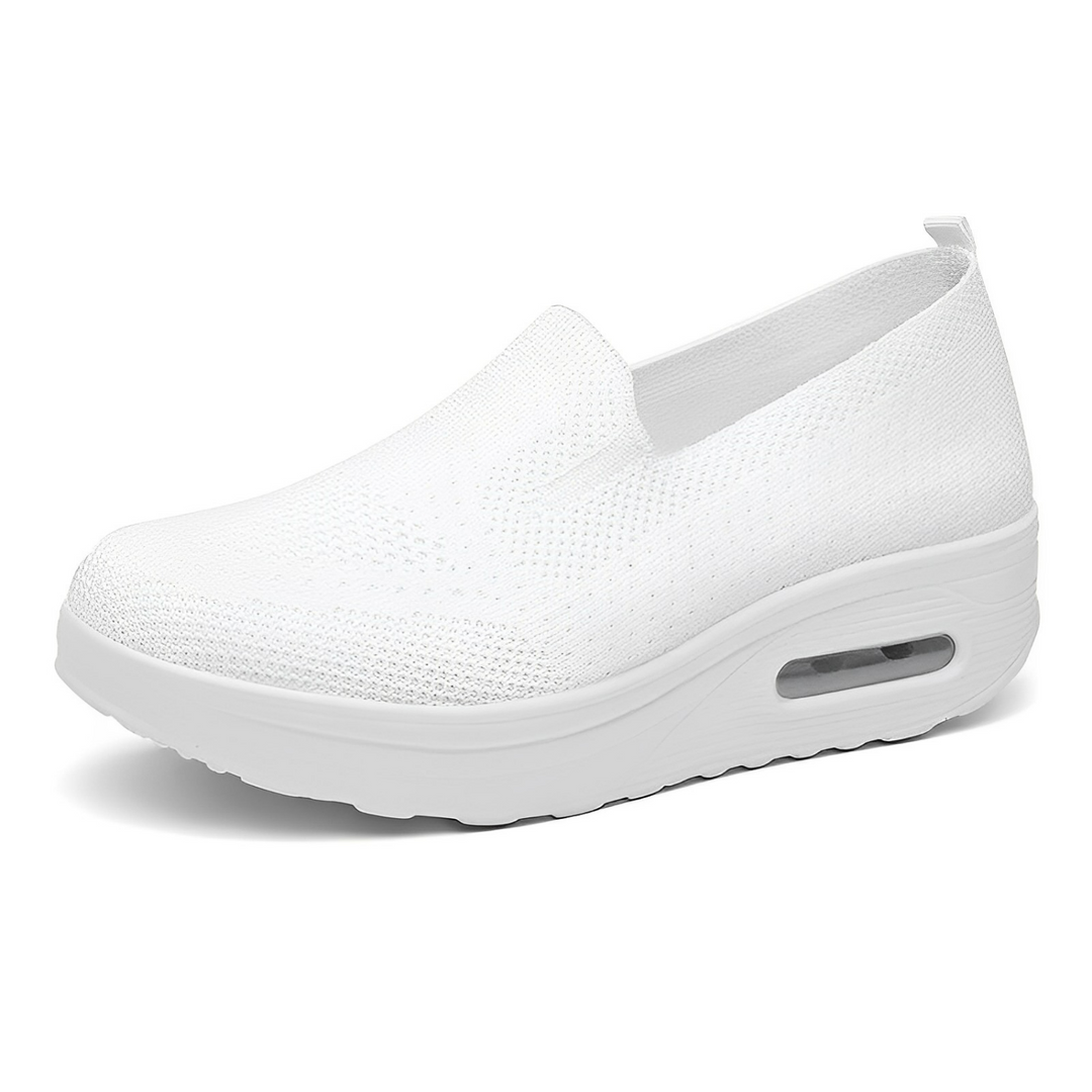 Stoßdämpfende Orthopädische Damen-Sneakers mit rutschfester Sohle für sicheres Gehen.