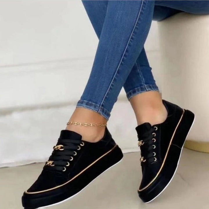 Damen orthopädische Sneakers für optimalen Komfort, Fußgesundheit & ganztägigen Halt. Bequemschuhe mit Fußgewölbestütze.