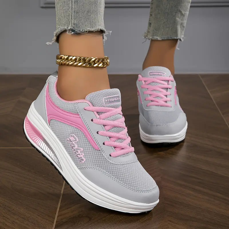 Damen Orthopädische Sneakers mit Luftpolster für Komfort und ganztägige Unterstützung bei Fußschmerzen.