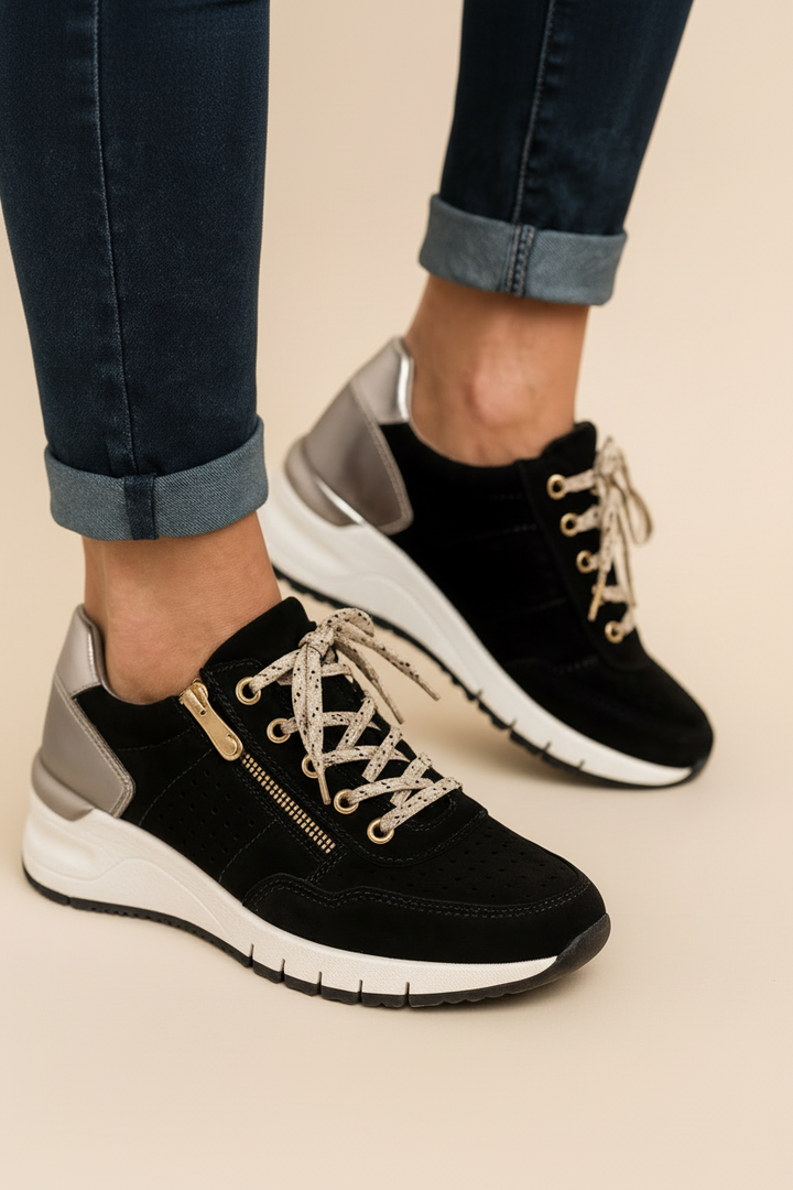 Femininer Orthopädischer Sneaker "Jasmine" mit Dämpfung, ergonomischem Fußbett und Stützfunktion für Damen.