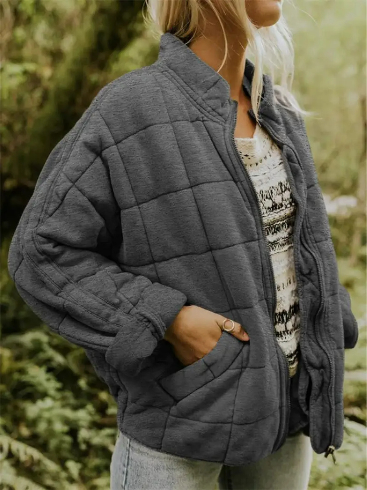 Damen Oversized Übergangsjacke Eliza, gefüttert & warm für Herbst und Frühling.
