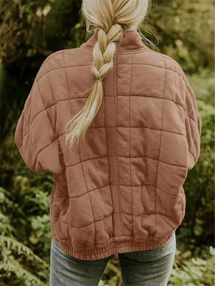 Gefütterte Damen Jacke Eliza, oversized Look, ideal als Freizeitjacke für die Übergangszeit.