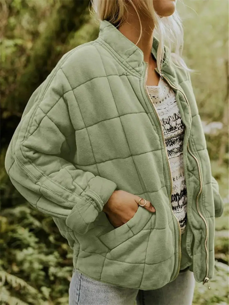 Eliza Übergangsjacke: Warm, stylisch & oversized für Damen, perfekt für Frühling und Herbst.