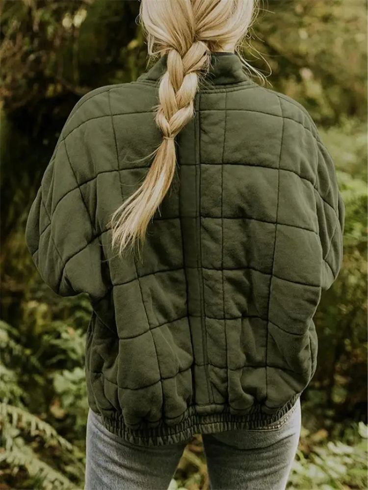 Trendige Oversized Damen Übergangsjacke Eliza, gefüttert & warm für kühle Übergangstage.