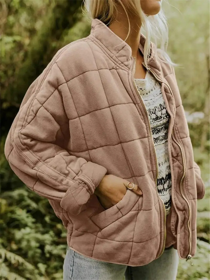 Warme & komfortable Eliza Damen Jacke, oversized Passform, gefüttert für Herbst & Frühling.