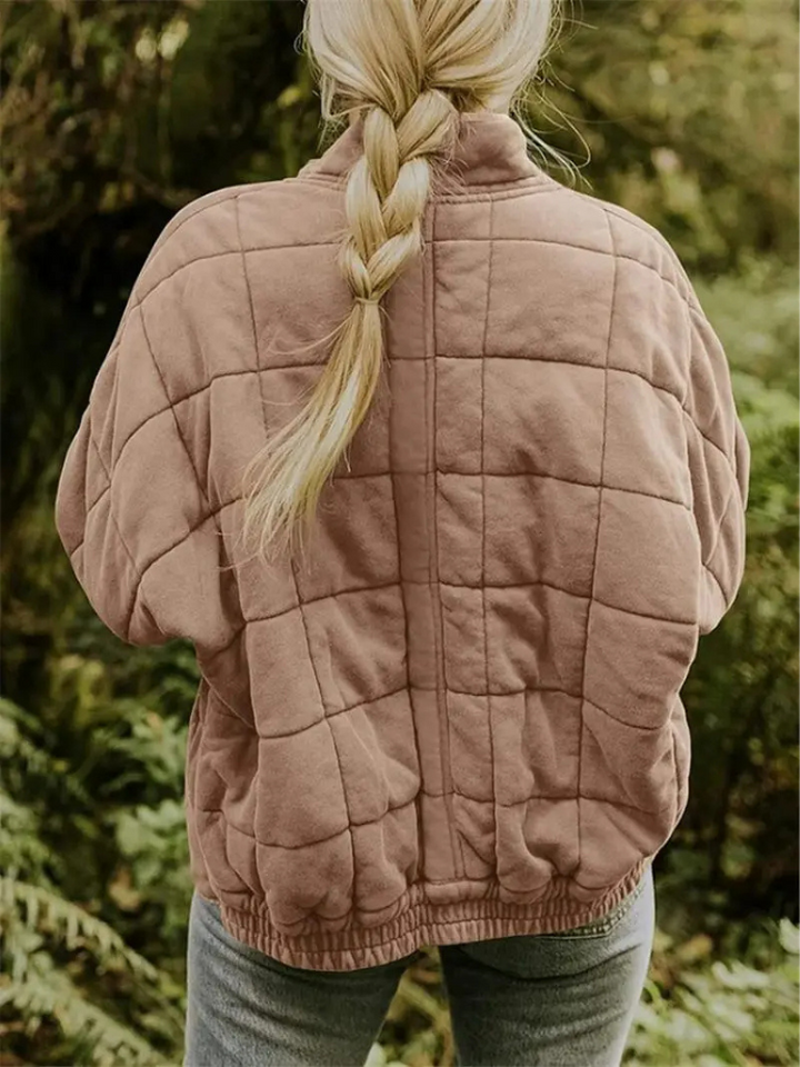 Stylische Damen Freizeitjacke Eliza, oversized, gefüttert, perfekt für entspannte Tage.