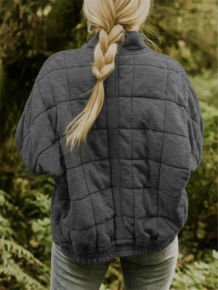 Stylische Damen Freizeitjacke Eliza, oversized geschnitten & gefüttert, ideal für den Übergang.