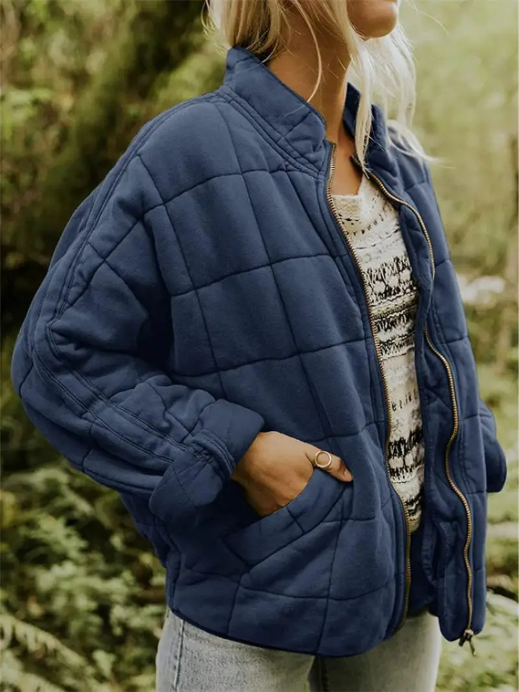 Stylische Damen Übergangsjacke Eliza, oversized Schnitt, warm gefüttert & sehr bequem.