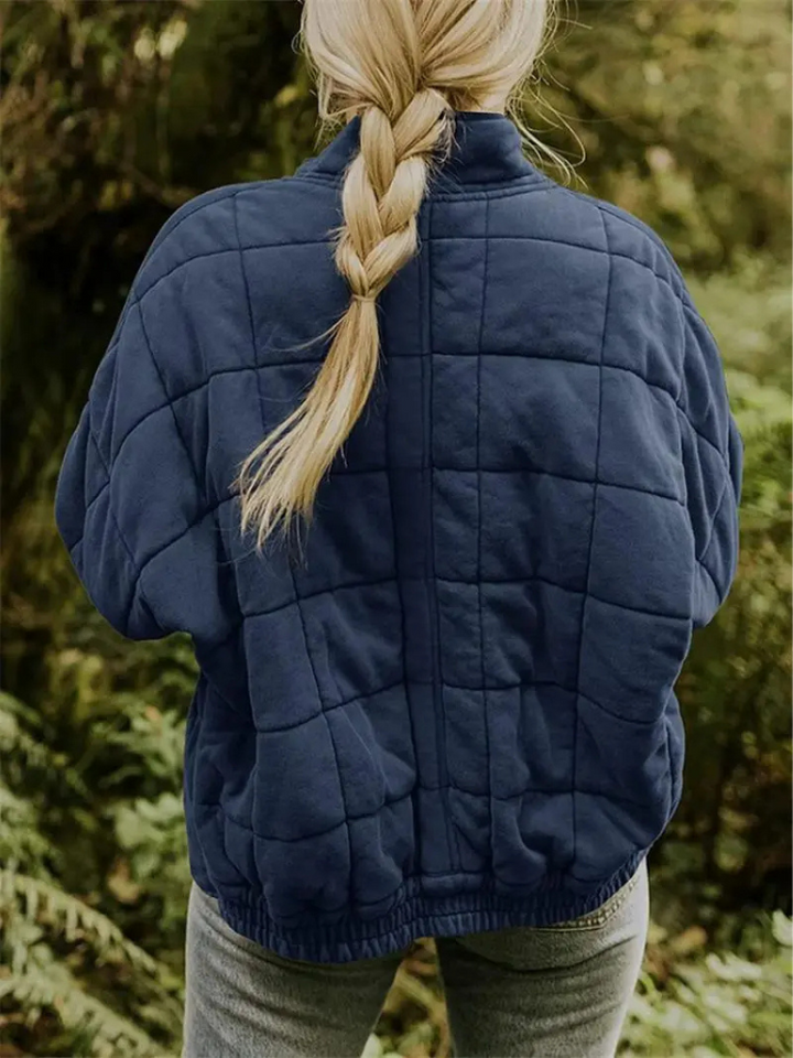 Modische Oversized Damen Übergangsjacke Eliza, gefüttert, perfekt für kühle Übergangstage.