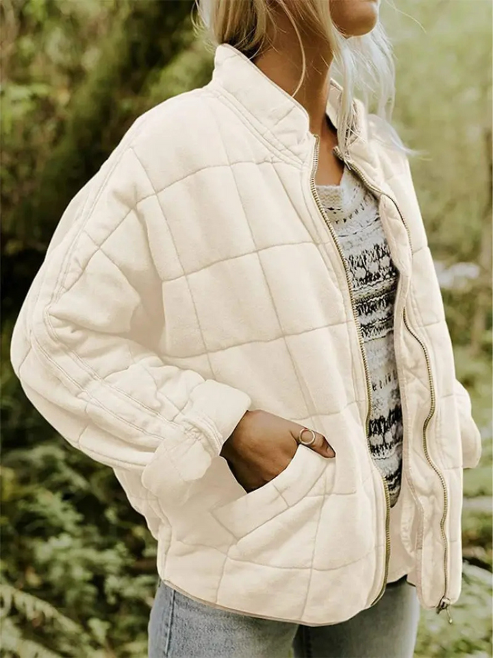 Eliza Damen Freizeitjacke: Gefütterte Oversized Übergangsjacke für stilvolle Auftritte.