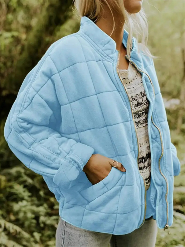 Eliza Damenjacke: Lässige, gefütterte Oversized Übergangsjacke für stilvollen Komfort.