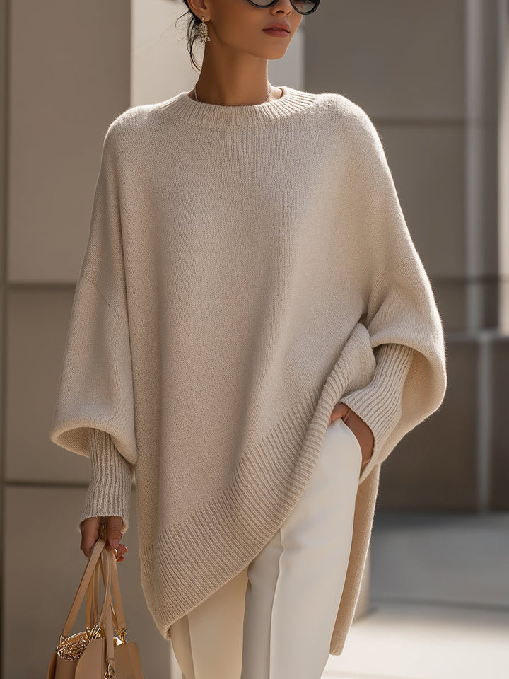 Damen Oversized Pullover, weich, gemütlich, perfekt für einen stilvollen Casual Look im Herbst und Winter.
