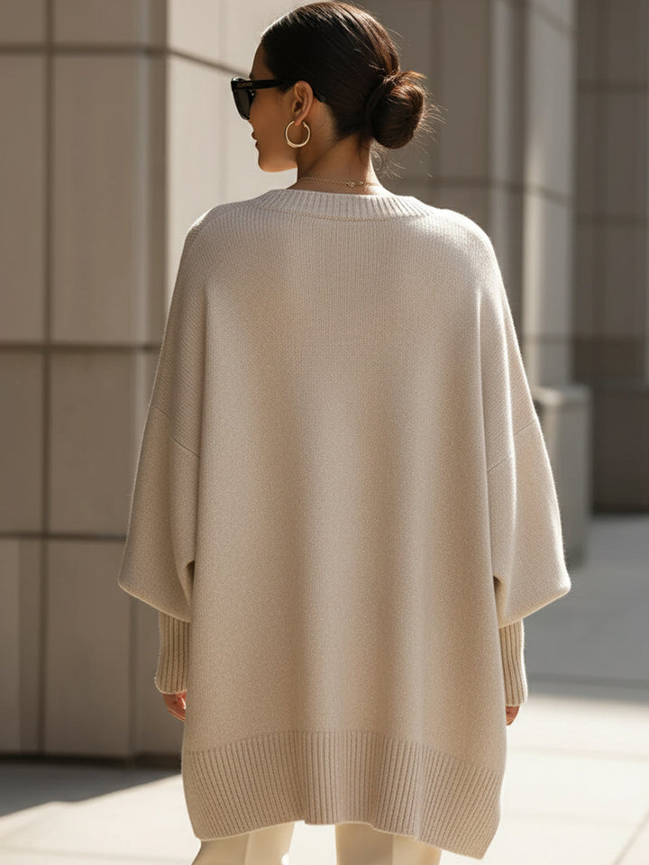 Vielseitiger Damen Oversized Pullover, Basic für Freizeitmode, elegant und bequem für jeden Tag.