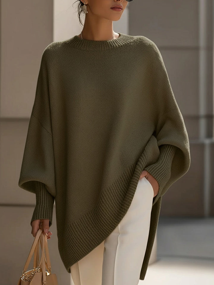 Damen Oversized Strickpullover, gemütlich, langarm, modern, ideal für Herbst- und Winter Freizeitmode.