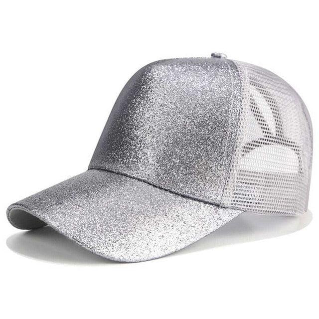 Tarnmuster Baseball Cap mit Pferdeschwanzloch, Damen, perfekter Sonnenschutz am Strand.