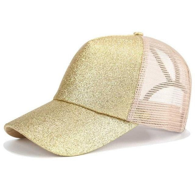 Graue Damen Pferdeschwanz Baseball Cap, neutral, passend für viele Sport-Outfits.