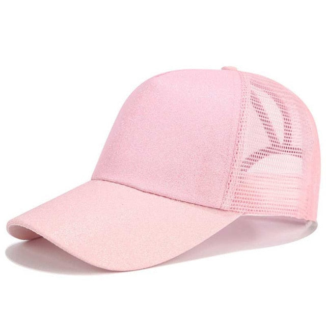 Tarnmuster Baseball Cap mit Pferdeschwanzloch, Damen, optimal für täglichen Gebrauch.