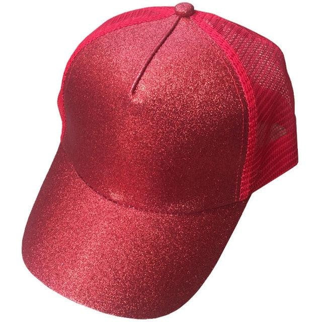 Graue Dutt Kappe für Frauen, Rückansicht, zeigt Zopföffnung & verstellbaren Riemen.