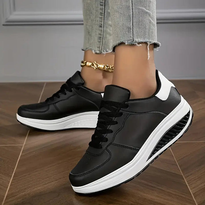 Lässige Damen Plattform-Sneaker, atmungsaktiv & bequem, ein Must-have für moderne Frauen.