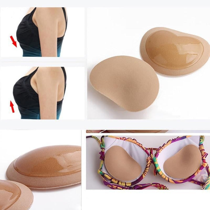 Weiße, weiche Push-Up BH-Einlagen für Damen, perfekt für Bikinis & Badeanzüge, natürliche Brustvergrößerung.