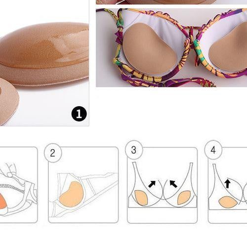 Transparente Push-Up BH-Pads, speziell für Bikinis & Badeanzüge entwickelt, für ein natürliches Dekolleté.