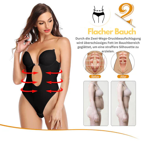 Formender Damen Shapewear BH mit tiefem Ausschnitt, rückenfrei für perfekte Silhouette. Unsichtbarer Komfort.