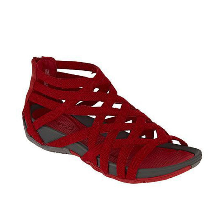 Leopardenmuster Damen Römersandalen. Trendige flache Sommerschuhe, die Komfort und Stil verbinden.