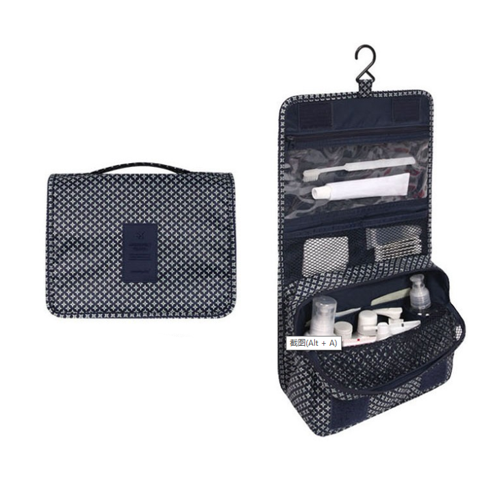 Strapazierfähige Reise Kosmetiktasche mit Haken, Polyester, ideal für Frauen.