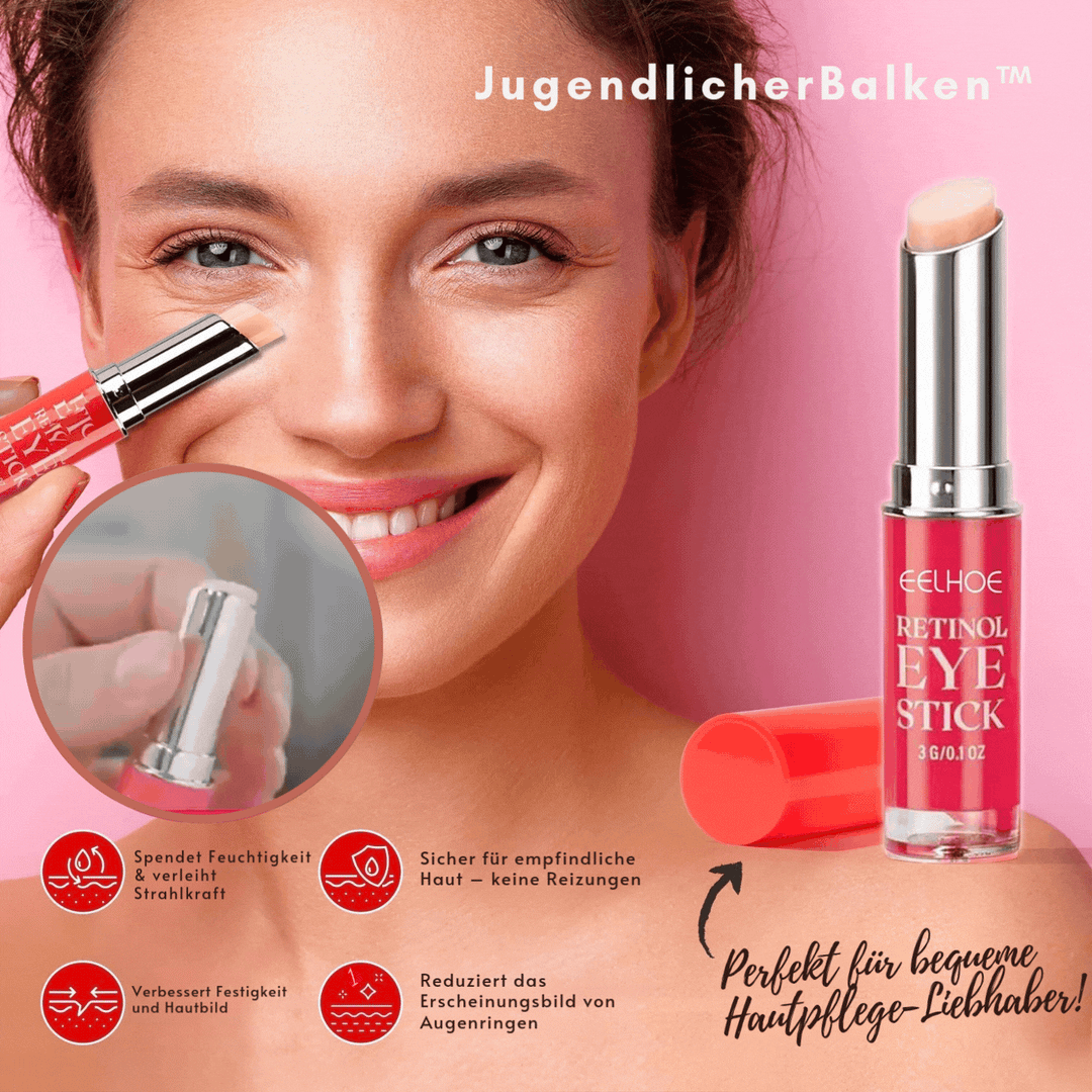 Damen Retinol Augencreme Stick glättet Falten & hellt Augenringe auf. Anti-Aging Augenpflege mit Feuchtigkeit.