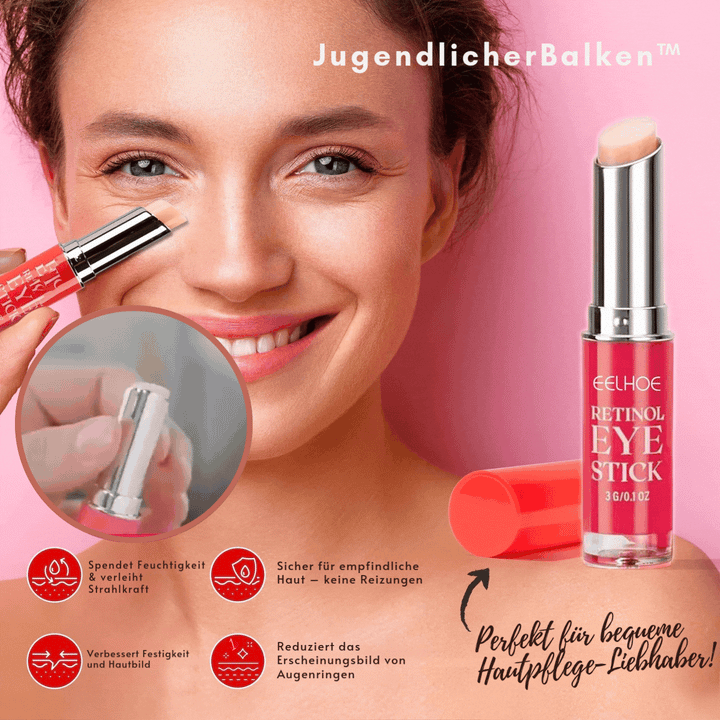 Damen Retinol Augencreme Stick glättet Falten & hellt Augenringe auf. Anti-Aging Augenpflege mit Feuchtigkeit.