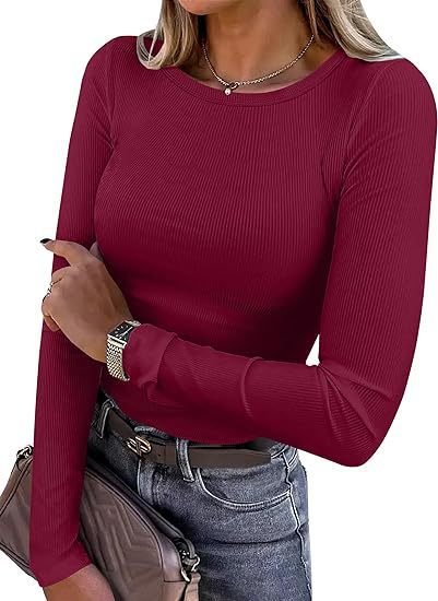 Basic Damen Langarm-Rippshirt, stretchig. Hoher Tragekomfort für jeden Tag.