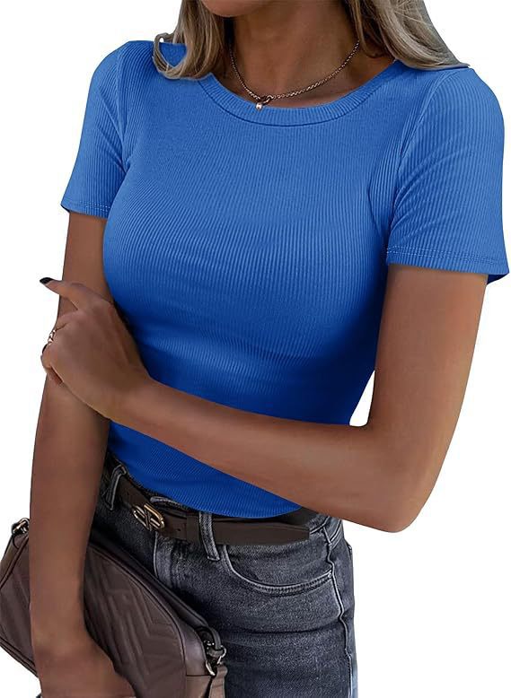 Damen Langarm-Rippoberteil, elegant & schlicht. Ideal für Business & Casual Outfits.